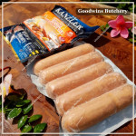 Kanzler sausage frozen CHEESE FRANKFURTER beef & chicken 6" 15cm 5pcs 360g